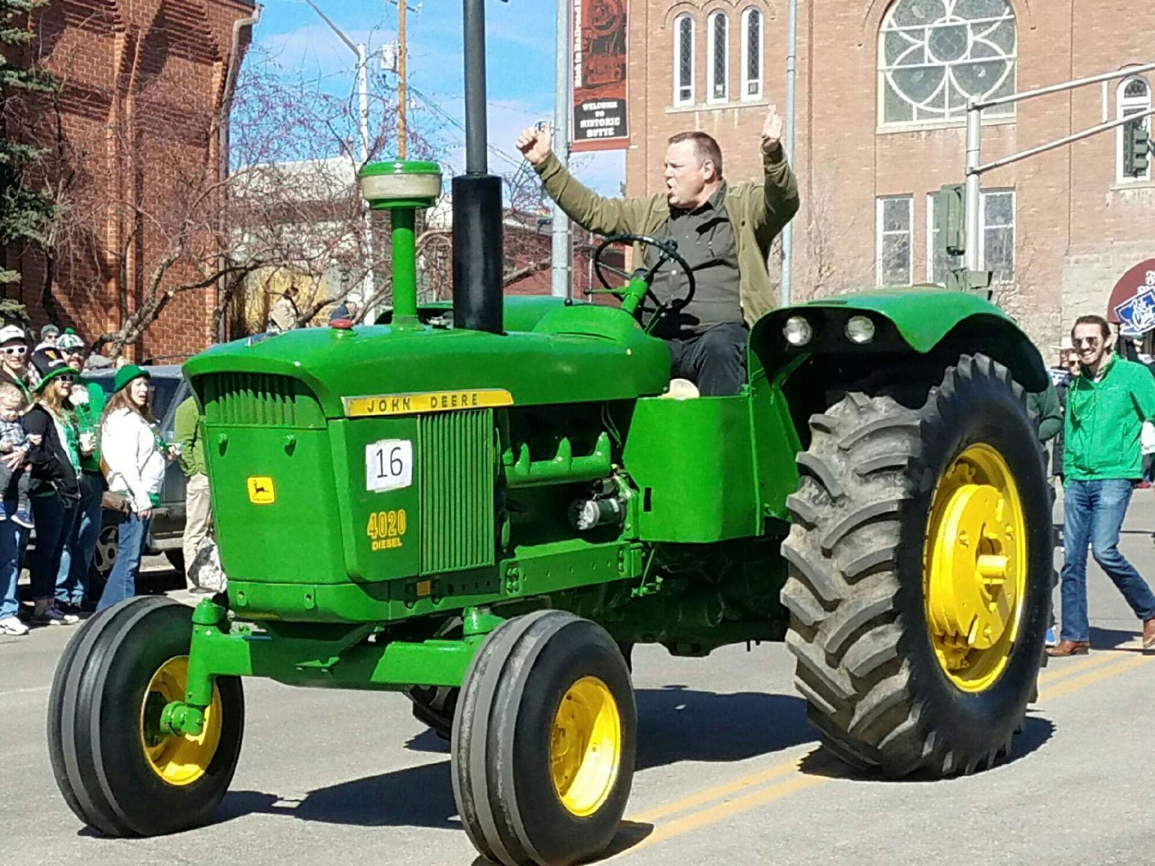 Sen. Tester on tractor